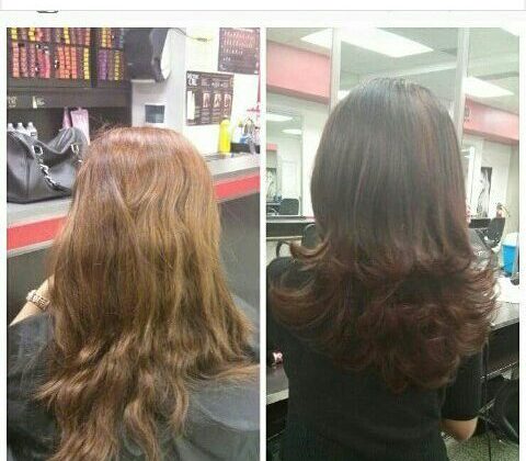 Sheek Salaon Scarborough Before After Hair styling